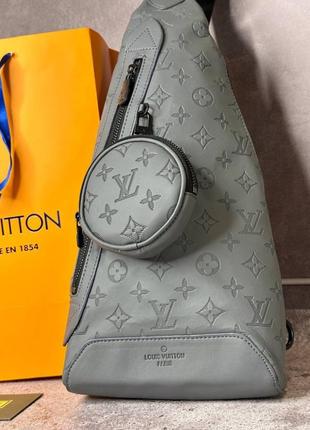 Сумка louis vuitton duo monogram shadow calf leather antracite grey s007