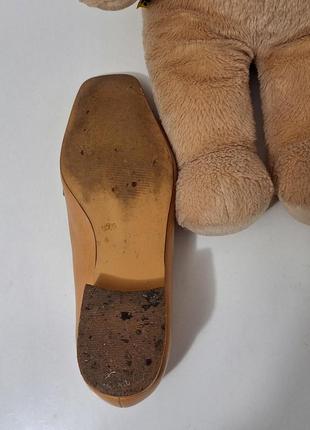 Кожаные лоферы туфли 5th avenue бежевого песочного цвета 38 размер натуральная кожа9 фото