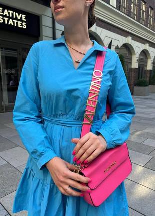 Жіноча сумка з еко-шкіри valentino молодіжна, брендова сумка-клатч маленька через плече8 фото