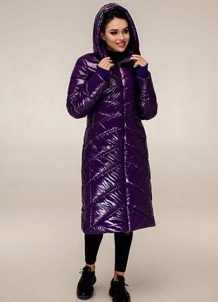 Пуховик жіночий зимовий відмінної якості фіолетовий