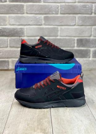 Чоловічі кросівки asics black/red8 фото