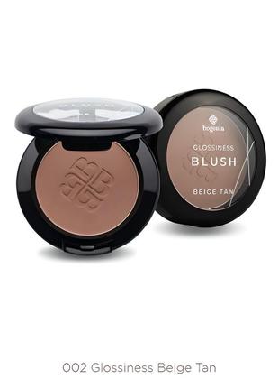 Компактні рум'яна пудрові для обличчя bogenia blush, 5.8г - 002 (пісочні-шимерні)