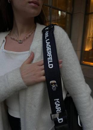 Жіноча сумка з екошкіри карл лагерфельд karl lagerfeld молодіжна, брендова сумка через плече7 фото