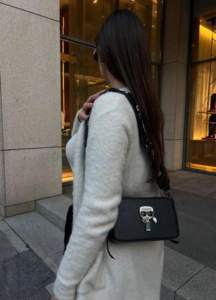 Жіноча сумка з екошкіри карл лагерфельд karl lagerfeld молодіжна, брендова сумка через плече8 фото