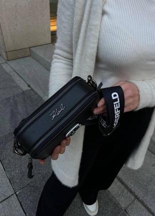 Жіноча сумка з екошкіри карл лагерфельд karl lagerfeld молодіжна, брендова сумка через плече9 фото