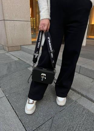 Жіноча сумка з екошкіри карл лагерфельд karl lagerfeld молодіжна, брендова сумка через плече5 фото