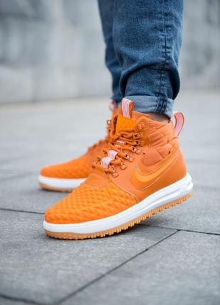 Мужские кроссовки nike air force 1 duckboot orange