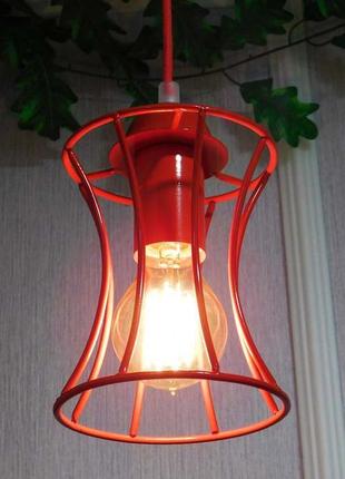 Підвісний світильник на 1-лампу sandbox/sp-r e27 червоний2 фото