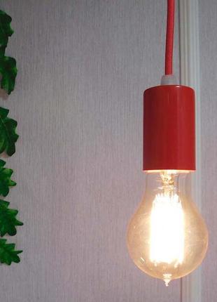 Підвісний світильник на 1-лампу ceiling/sp-r e27 червоний2 фото