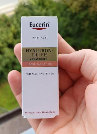 Eucerin hyaluron-filler+elasticity rose spf30 дневной крем 7 мл