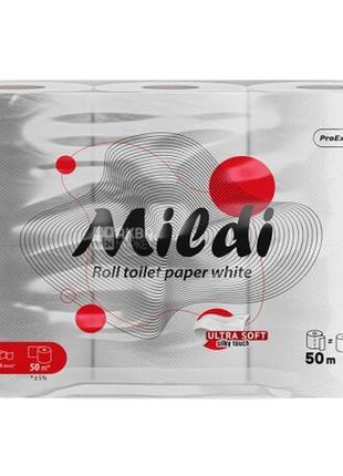 Туалетний папір mildi pro expert-6рул./50м 2шари целлюлоза біл...