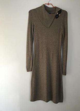 Tom tailor брендовое  платье шерстяное цвет капучино  р.34