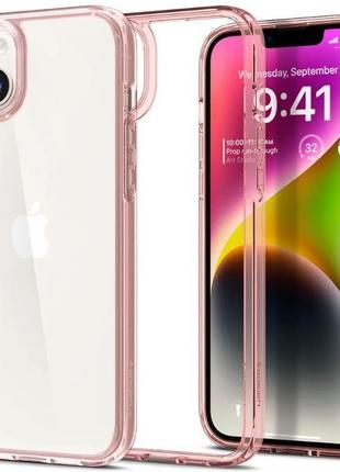 Чохол spigen для iphone 14 plus, ultra hybrid, rose crystal1 фото