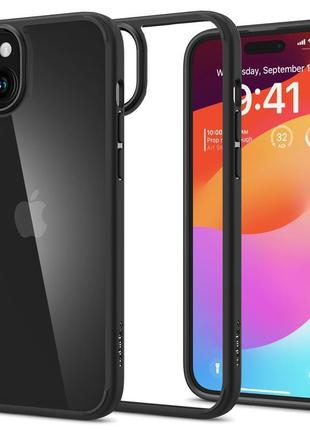 Чохол spigen для iphone 15 plus, ultra hybrid, matte black