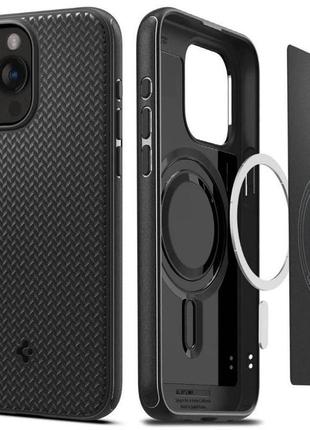 Чохол spigen для iphone 15 pro, mag armor magfit, matte black