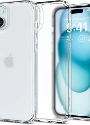 Чохол spigen для iphone 15 plus, ultra hybrid, frost clear