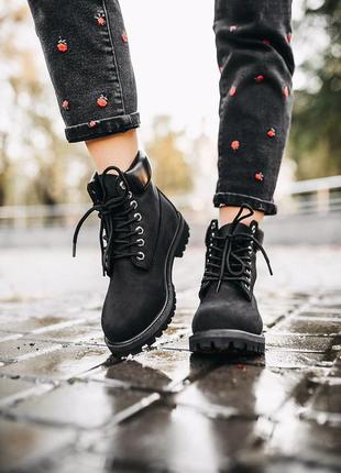 Женские ботинки timberland “black” (термо)3 фото