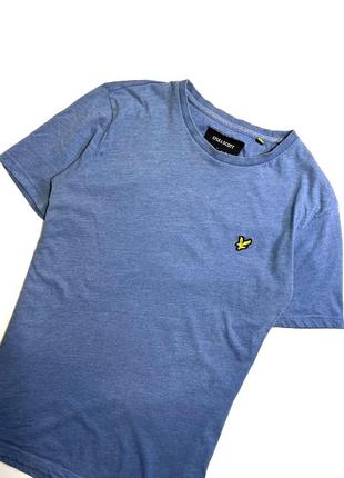 Футболка мужская lyle & scott стильная небесно голубого цвета