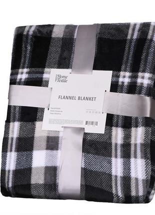 Плед ardesto flannel, 200х220см, 100% поліестер, клітинка, сірий