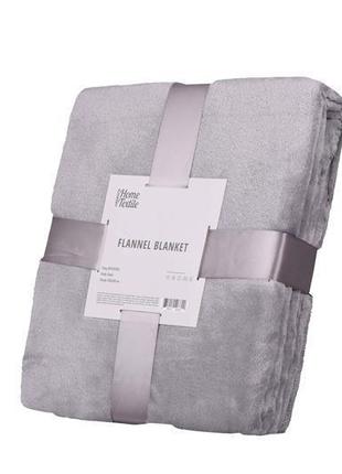 Плед ardesto flannel, 160х200см, 100% поліестер, сірий