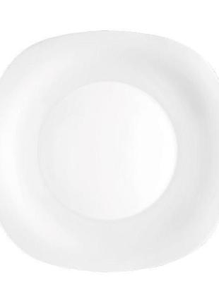 Тарілка обідня bormioli rocco parma, 27x27см, опалове скло, білий