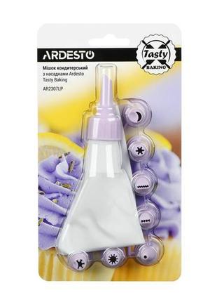 Мішок кондитерський з насадками ardesto tasty baking, 26.8x13....