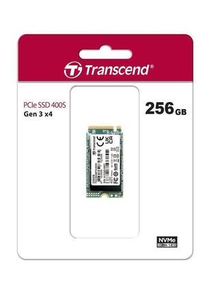 Накопичувач ssd transcend m.2 256gb pcie 3.0 mte400s 2242