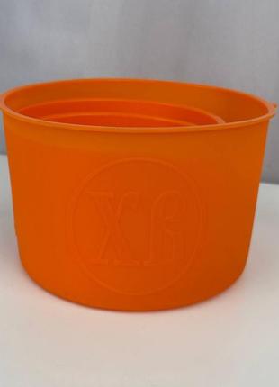 Набор силиконовых форм для выпечки пасхи 6750 3 предмета оранжевые3 фото