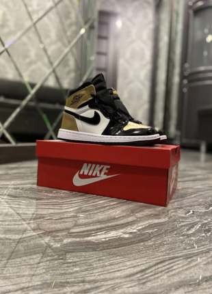 Nike air jordan 1 gold/black (золотий) найк джордани