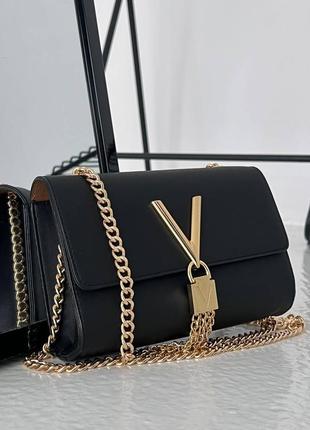 Жіноча сумка з еко-шкіри valentino молодіжна, брендова сумка-клатч маленька через плече2 фото