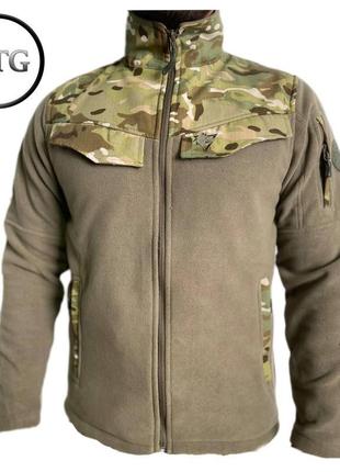 Тактична флісова куртка wolftrap outdoor кольору мультиків3 фото