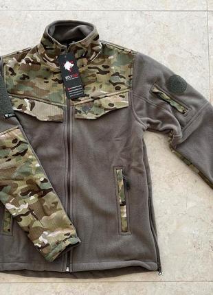 Тактична флісова куртка wolftrap outdoor кольору мультиків5 фото