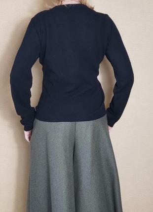 Шерстяной черный свитер джемпер пуловер кофта5 фото