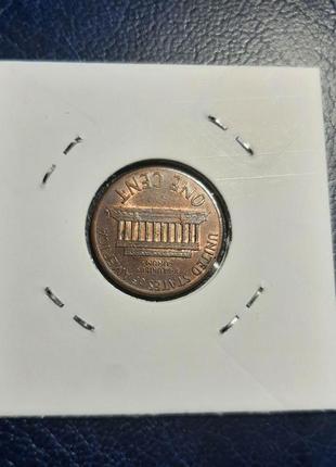 Монета сша 1 цент, 1992 року, без мітки монетного двору5 фото