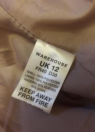 Натуральная пуховая куртка, пальто фирмы warehouse p. 12 /409 фото