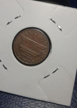 Монета сша 1 цент, 1980 року, lincoln cent, без мітки монетного двору2 фото