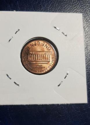 Монета сша 1 цент, 1986 року, без мітки монетного двору2 фото