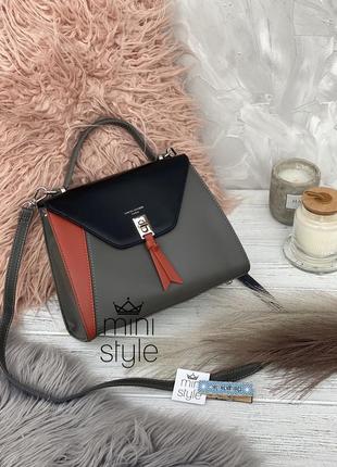 Сумка на длинной ручке cross-body сумочка трендовая и стильная кроссбоди david jones