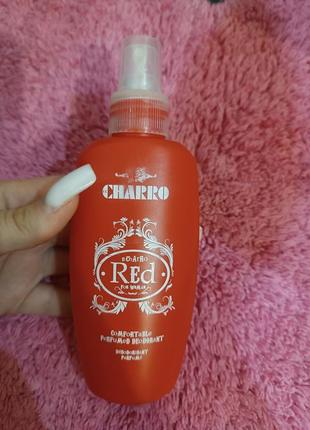 Парфумований дезодорант charro red ♥️ оригінал італія .залишок!!!