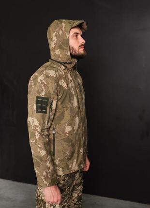 Куртка чоловіча тактична мультикам accord туреччина софтшел soft-shell зсу 8715 m хакі5 фото