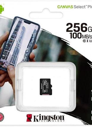 Картка пам'яті microsdxc king canvas select plus uhs-1 256gb 10 class чорний