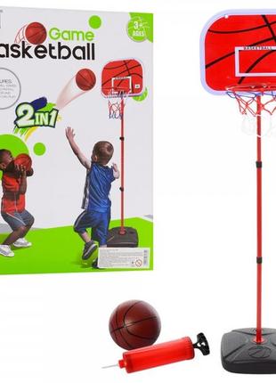 Баскетбольне кільце m 5961 на стійці 145 см, дитяче баскетбольне кільце, набір для баскетболу1 фото