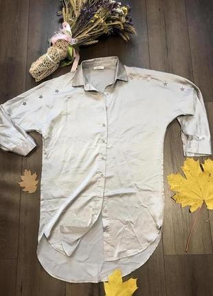 Прикольная рубашка оверсайз