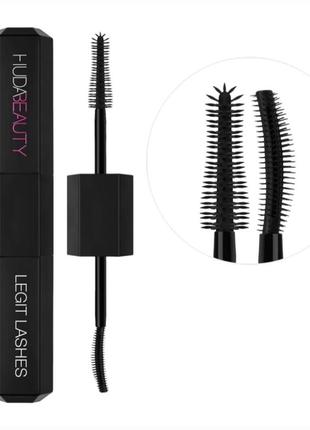 Тушь для ресниц legit lashes (very vanta extreme black) с 2 щеточками от huda beauty3 фото