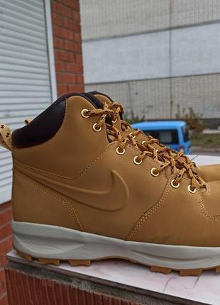 Демісезонні шкіряні черевики nike manoa leather454350-7002 фото