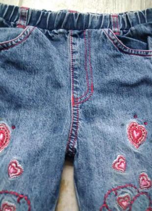 Дитячі легенькі джинси з вишивкою2 фото