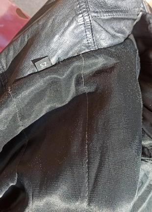 Чоловіча шкіряна куртка утеплена 52 розм4 фото