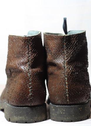 Стильні, вінтажні черевики зі шкіри рептилії nk 42 р-р7 фото