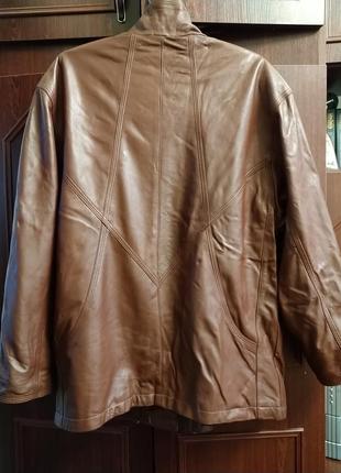 Стильная кожаная куртка из кожи наппа tesatti creation италия8 фото