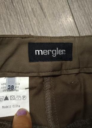 Стильні стрейчеві штани з лампасами merger хакі4 фото